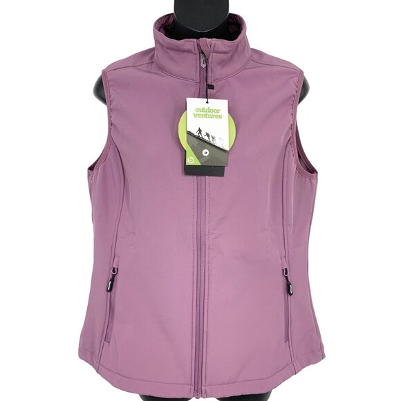 Outdoor Ventures Jackets & Blazers - Outdoor Ventures Women Fleece-Lined Vest Medium Pocket Collar Zipper Purple New